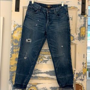 Lucky boyfriend distressed cropped jeans 4